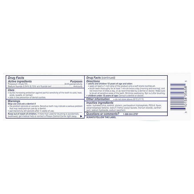 Sensodyne Extra Whitening Sensitive Teeth and Cavity Prevention Whitening Toothpaste Amazon Exclusive Cool Mint Amazon Exclusive- 4 Ounces (Pack of 4)