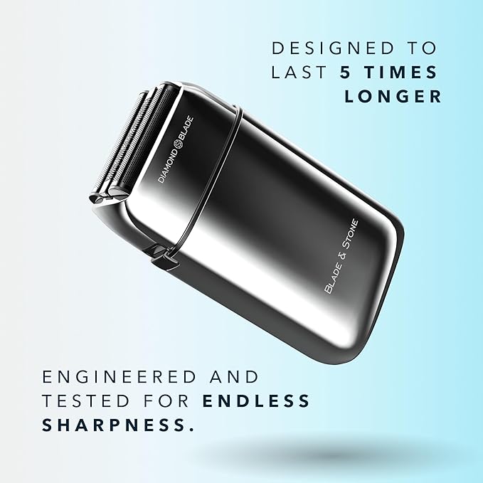 Blade &amp Stone PS501 Foil Shaver for Men ? Dual Foil Cordless Shaver with Graphene-X Blades and 8000 RPM Digital Motor ? All-Metal Rechargeable Wet and Dry Razor ? Aviator