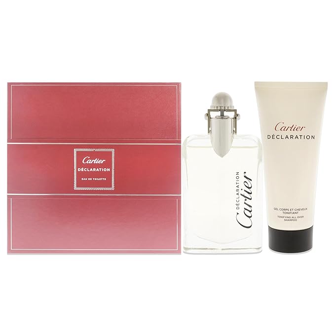 Cartier Declaration Men 1.6oz EDT Spray 3.3oz Tonifying All Over Shampoo 2 Pc Gift Set