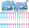70Pack Mini Disposable Toothbrushes 5-in-1 Portable Pre-Pasted Travel Toothbrush with Toothpaste Tongue Scraper Floss Pick Individually Wrapped Box Small Prepasted Travel Toothbrush for Kids Adults