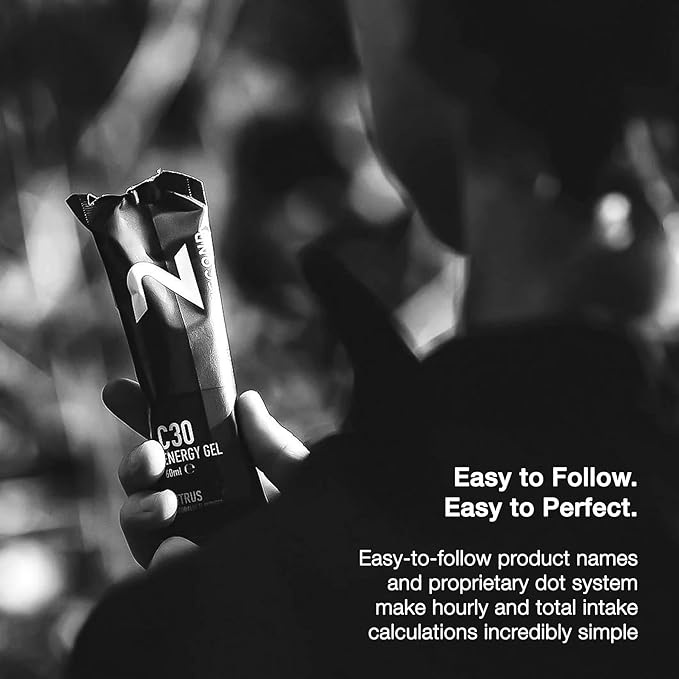 Neversecond C30 Energy Gel Performance Nutrition &amp Hydration Never2 Energy Gel for Ultra Triathlons Cycling &amp Marathons (Passion Fruit Flavor 12-Count Pack)