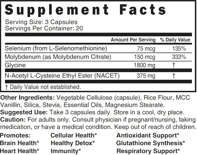 Nature's Fusions Neuro NAC Supplement 375mg Extra Strength with 1800mg Glycine - N-Acetyl Cysteine Ethyl Ester - 20x More Bioavailable Than NAC 600 mg - Boost Glutathione 10x More Than Liposomal