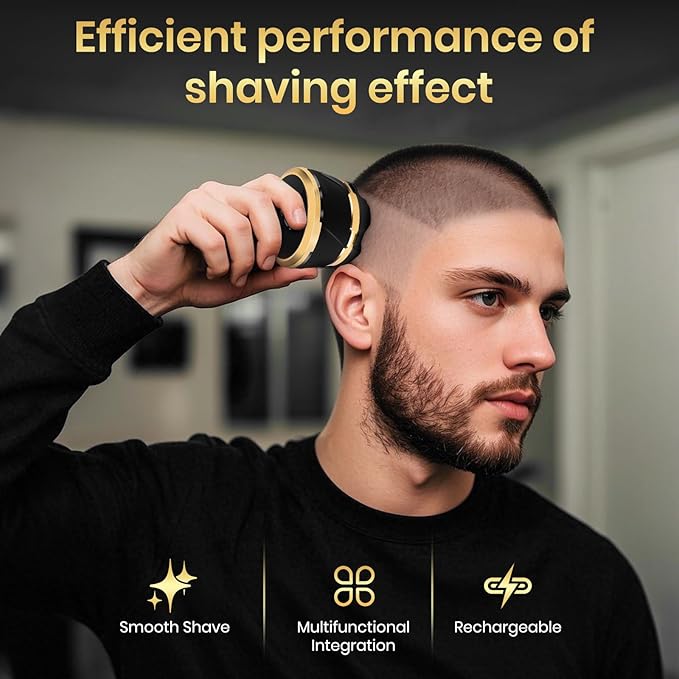 Ufree Head Shavers for Bald Men Electric Shavers Razor Rechargeable Bald Head Razor Magnetic 6D Rotary Shaver Waterproof Face Beard Trimmer Mens Grooming Kit Gifts for Men