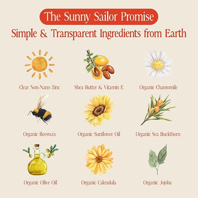 SPF 40 Sunscreen ? Captain?™s Classic Mineral Sunscreen for Babies Broad Spectrum Protection Sunblock w/Organic Ingredients Zero White Cast 80 Min. Water Resistance (3.4 Fl. Oz.)