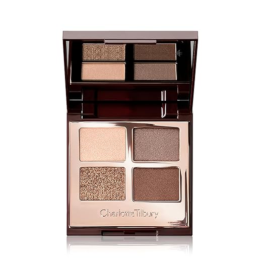 Charlotte Tilbury Luxury Palette Eyeshadow - Shimmer Metallic &amp Satin Matte Eyeshadow Quad with a Rich Powder Formula - Includes 4 Complementary Shades