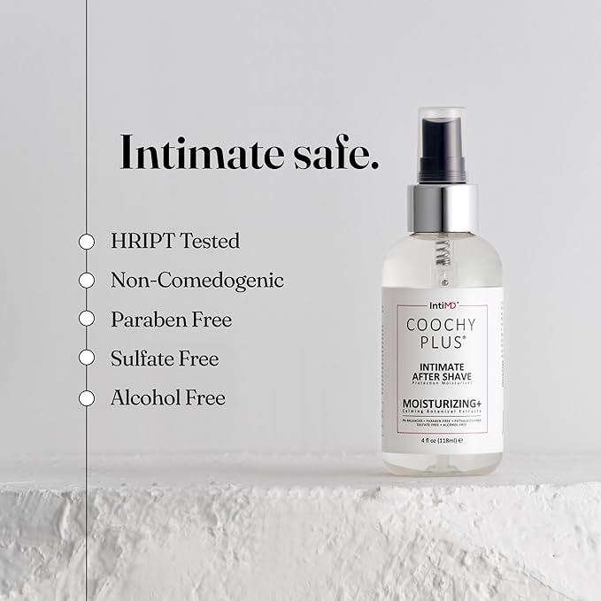 IntiMD Coochy Plus HydroLock Moisturizing + 3-Steps Kit Intimate Shave Gift Set: Nouria Pre-Shave Elixir Oil + Coochy Plus Shave Cream The Origin + Coochy Plus After Shave Protection Mist