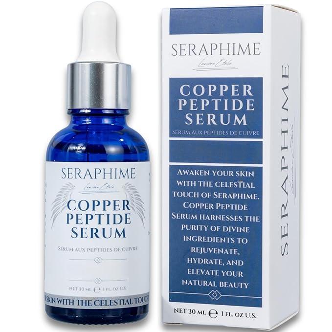 Copper Peptides Serum for Face 2% Copper Peptide with 4% Epidermal Growth Factor (EGF Serum) Niacinamide Ceramides Squalane &amp Hyaluronic Acid Multi Peptide Collagen Peptide Complex 1 fl oz