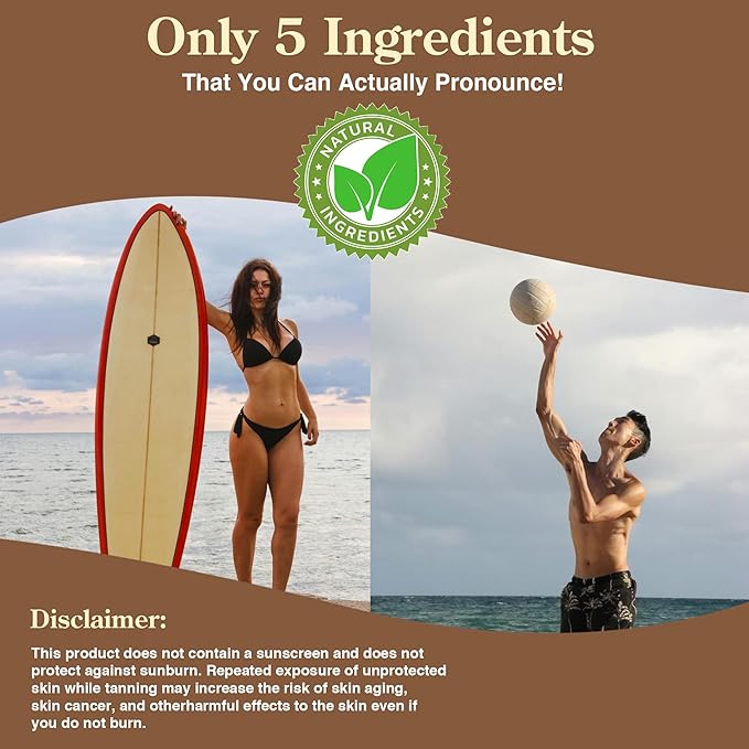 Gallagher's Natural Sun Tan Oil with Aloe Olive Coconut and Avocado Oil. 8 oz