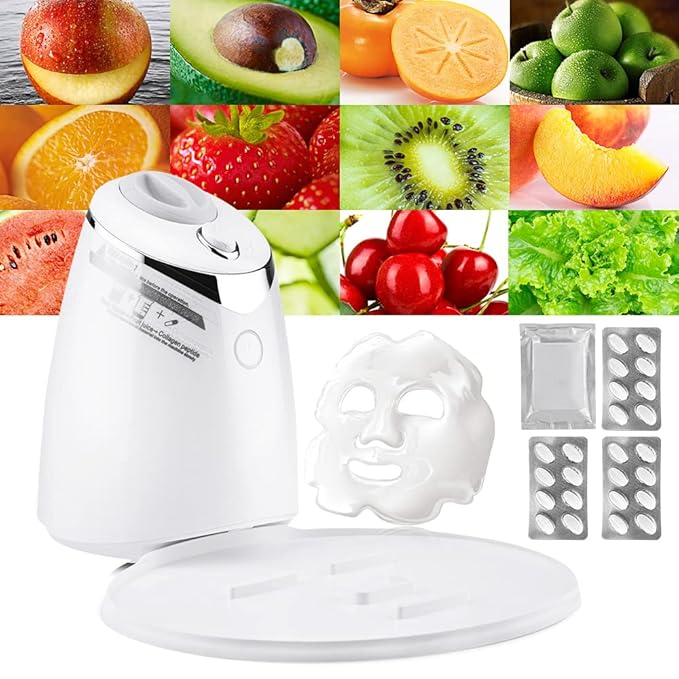 DeMoce Face Mask Maker Facial Mask Machine with 32 Counts Collagen Pills Make Your Own Face Masks Kit Home Automatic DIY Face Mask Maker Facial Cream Maker Gifts for Women Girls