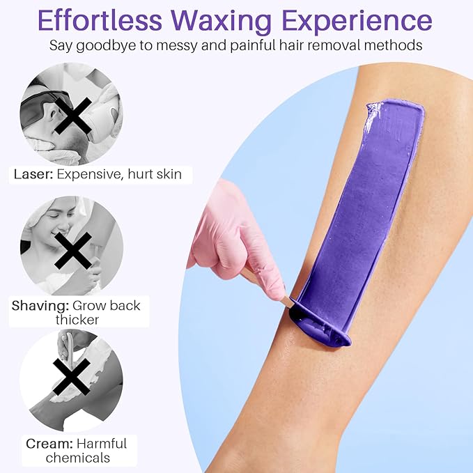 BLITZWAX Brazilian and Bikini Wax Pot for Women Hard Waxing Warmer for Face Legs and Body At Home Hair Removal Machine Beginner Friendly Digital Fast Heating 16oz Capacity