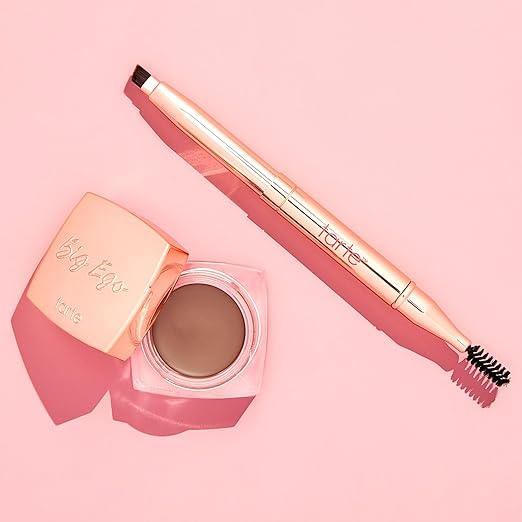 tarte big ego fill service brow brush &amp spoolie ? Angled Brow Brush for Easy Eyebrow Shaping &amp Filling Dual-Ended Makeup Tool for Defined Brows Vegan &amp Cruelty Free