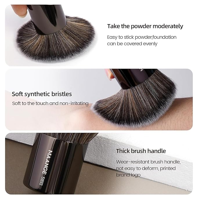 MAANGE 20 Pcs Makeup Brushes with Gift Box Double-End Multi-functional Makeup Brushes for Blending Liquid Powder Concealer Cream Blush BuffeBlack