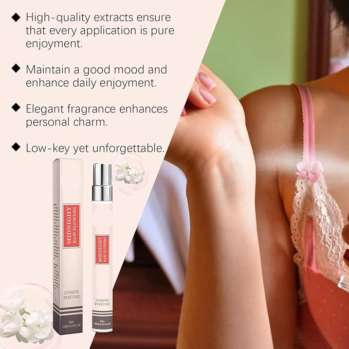 Jasmine Fresh Scent Perfume - Long-lasting Floral And Fruity Fragrance Natural Mild Portable Enhances Personal Charm(2PCS)