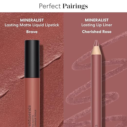 bareMinerals Mineralist Lasting Matte Liquid Lipstick for Women Velvet Matte Finish All-Day Wear Weightless Non-Drying Formula Talc-Free Lipstick