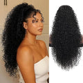 Kalyss Drawstring Ponytail for Black Women Deep Curly Ponytail Extension Synthetic Blended Afro Kinky Curly Pony Tail Hairpieces for Women 27 Inches