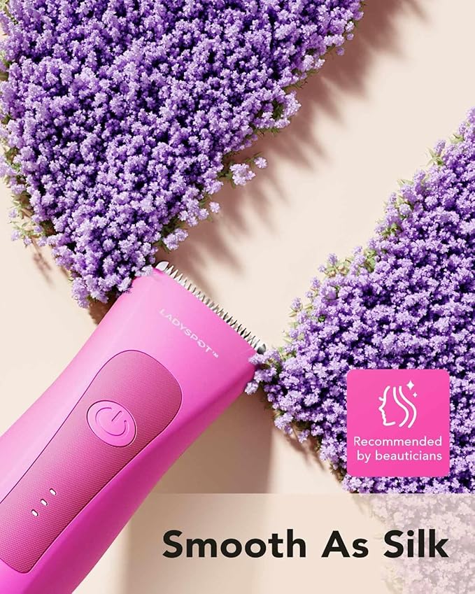 MANSPOT LADYSPOT??Hair Shaver for Women Shaving Sets with 3 Gurad and Replaceable Ceramic Blade Heads No Nick No Cut No Razor Burn Waterproof Wet/Dry 90 Minutes Shaving (Women-Rosered-Version)