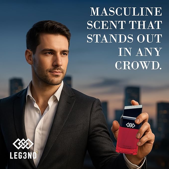LEG3ND Pour Homme Set of 3 Cologne Spray - 0.5/15ml Eau de Parfum Spray Long-Lasting Scent with Elegant &amp Sleek Glass Bottle - Fragrances for Men Gift Set with Luxurious Fresh &amp Musculine Note