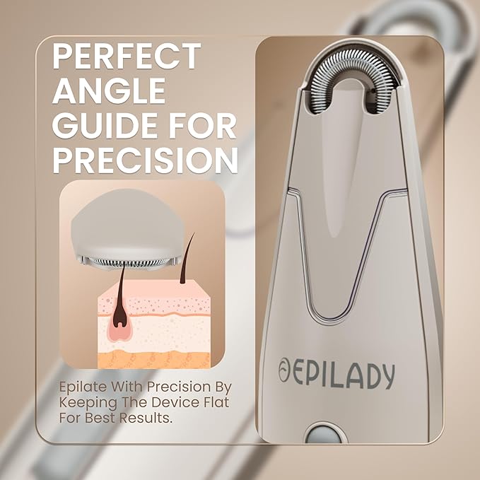 Epilady Esthetic Pearl Epilator for Women Face Womens Facial Hair Remover | Included Case &amp Cleaning Brush Electric Tweezers for Women Facial Hair