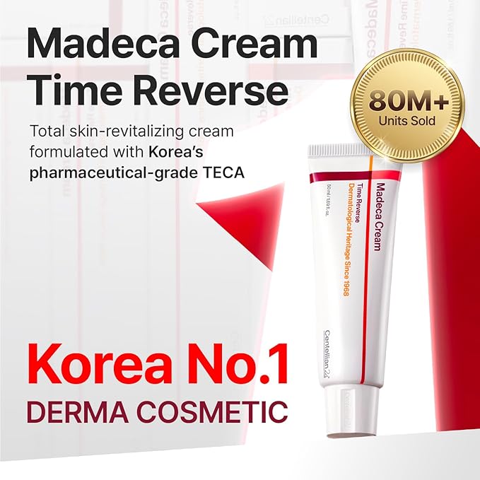 CENTELLIAN 24 Madeca Cream Time Reverse (1.69fl oz) - Advanced Fast-Absorbing &amp Nourishing Hydrates Firms &amp Reduces Wrinkles Low Irritation Korean Skin Care Centella Asiatica Collagen