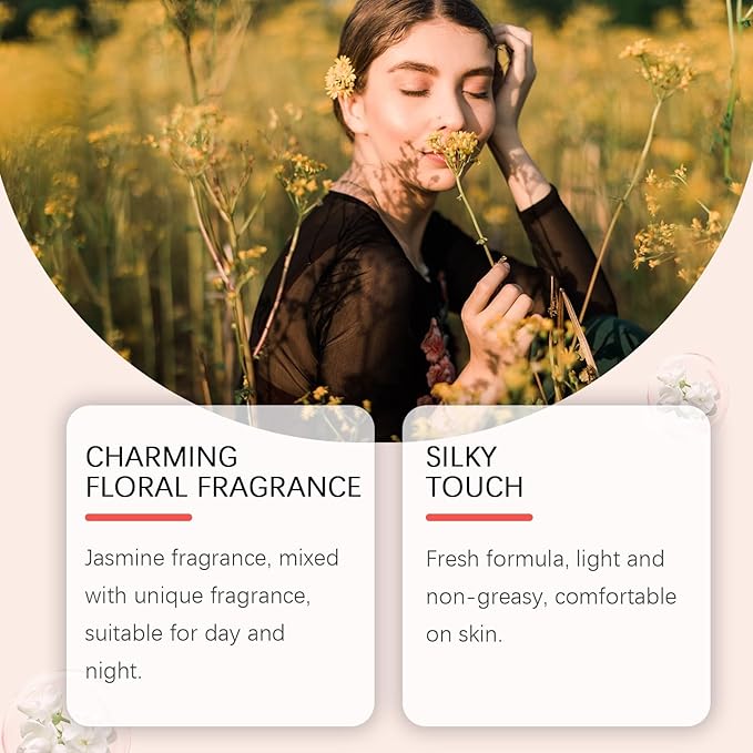 Jasmine Fresh Scent Perfume - Long-lasting Floral And Fruity Fragrance Natural Mild Portable Enhances Personal Charm(3PCS)