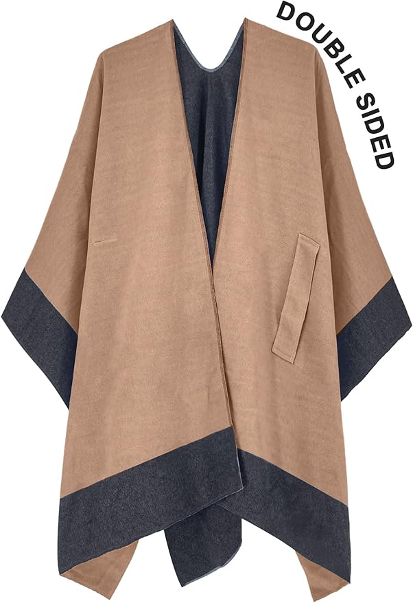 Moss Rose Women's Shawl Wrap Poncho Ruana Cape Open Front Cardigan Shawls for Fall Winter