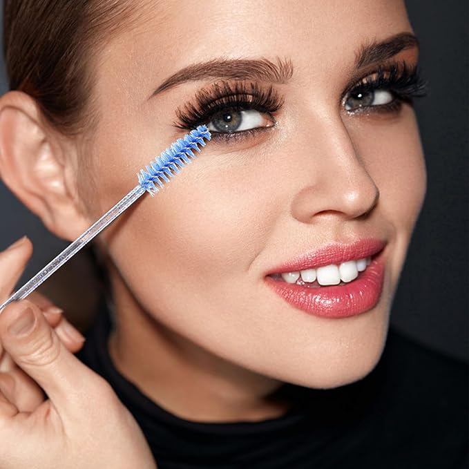 200 Pieces Mascara Wand Tube Set 100 Pcs Lash Spoolies for Eyelash Extensions 100 Pcs Diamond Empty Mascara Brush Disposable Colorful Eyebrow Applicator Makeup Tool Mix Color