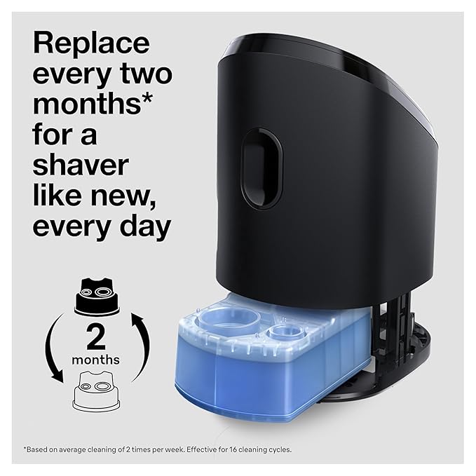 Braun Clean &amp Renew Refill Cartridges CCR Replacement Shaver Cleaner Liquid Solution for Clean&ampCharge System Pack of 6
