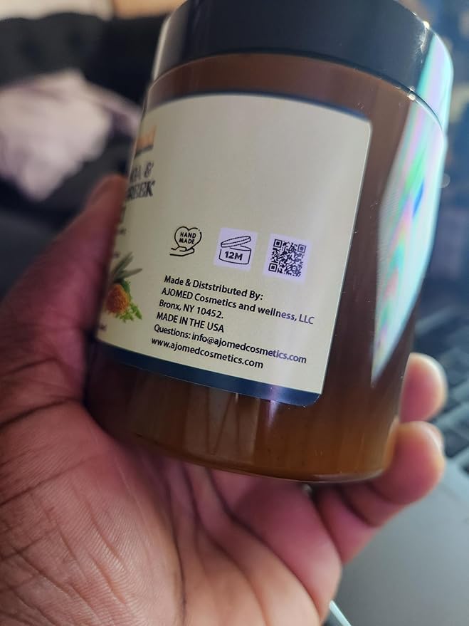 MORINGA &amp FENUGREEK HAIR MASK- HAIR treatment masque- Conditioner for Dry or Damaged Hair &amp dandruff (8 Ounces)