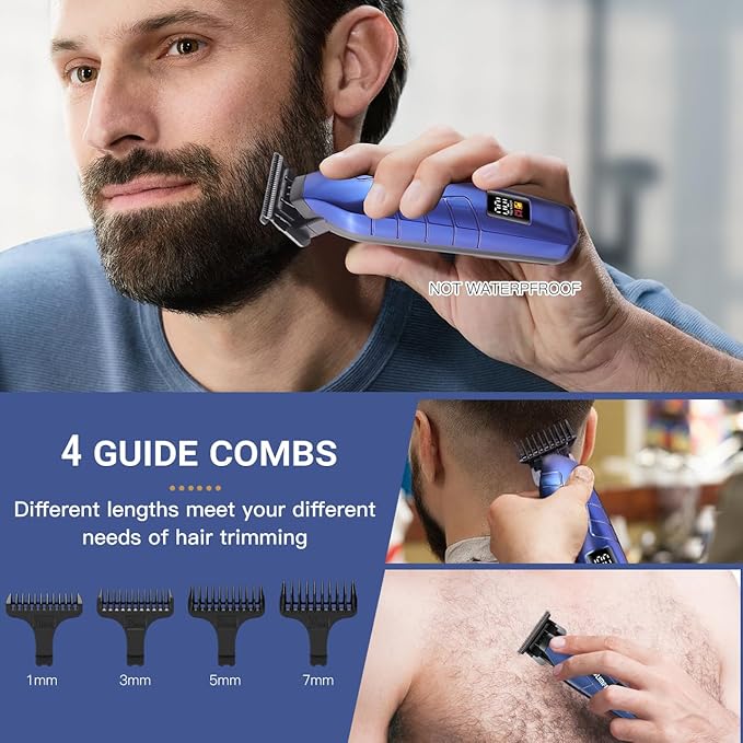SOLIMPIA Upgraded Head Shavers for Bald Men Hair Trimmer Kit Magnetic Electric Razor Large Battery Capacity Rechargeable LED Display Beard Trimmer Waterproof Wet/Dry Head Shaver