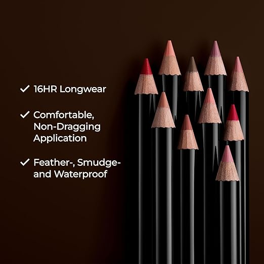 Laura Mercier Caviar Perfecting Lip Liner Pencil 16HR Longwear Comfortable Non-Dragging Application Feather and Water-Proof Infused with French Hyaluronic Acid and Vitamin E