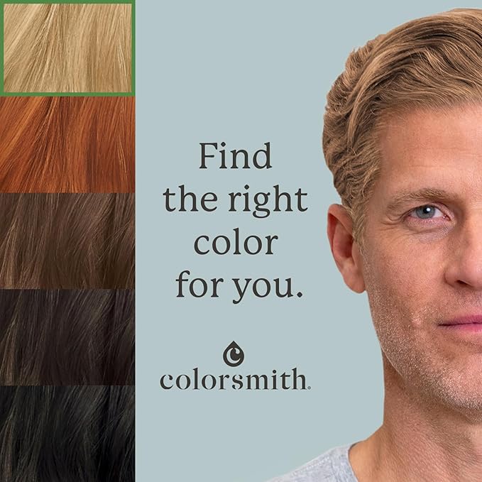 Hair &amp Beard Color for Full Gray Coverage 2 pack - Medium Ash Blonde - Ammonia-Free Complete Men?™s At-home Beard &amp Hair Dye Kit Professional-grade Permanent Hair Color (8.1)