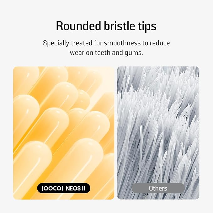 Soocas Multiclean Classic Clean Electric Toothbrush Replacement Heads Compatible with Both NEOS II and NEOS II Ultra 2 Brush Heads Pearl White