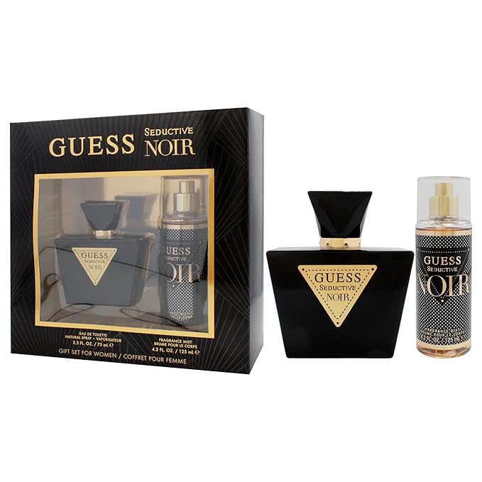 Guess Seductive Noir for Women - 2 Pc Gift Set 2.5oz EDT Spray 4.2oz Fragrance Mist