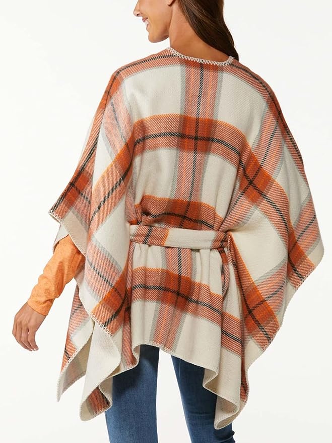 Moss Rose Women's Shawl Wrap Poncho Ruana Cape Open Front Cardigan Shawls for Fall Winter