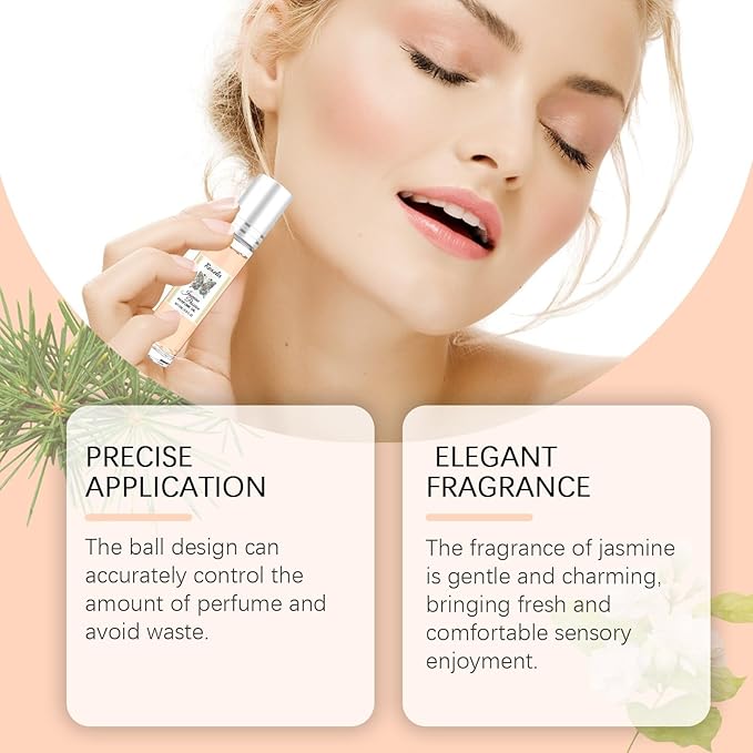 Roll-On Jasmine Perfume - Long-Lasting Portable Mini Fragrance For All-Day Allure(2PCS)
