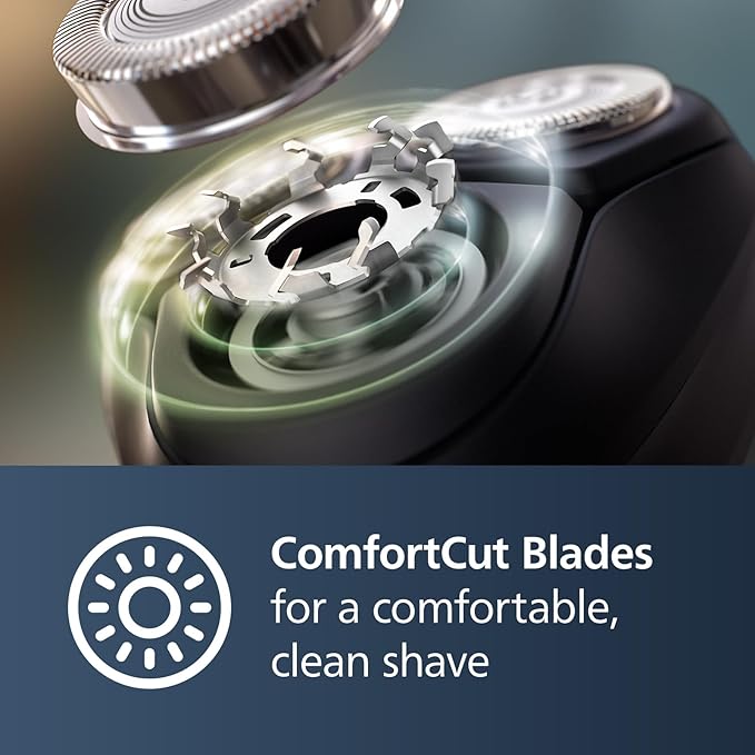 Philips Norelco Shaver 2400 Series Wet and Dry Electric Shaver Pop-up Trimmer P-Cap Deep Black Model X3001/90