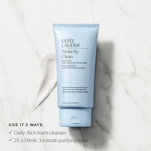 Est?e Lauder Perfectly Clean Multi-Action Foaming Face Wash Cleanser/Purifying Face Mask 5.0 fl oz.