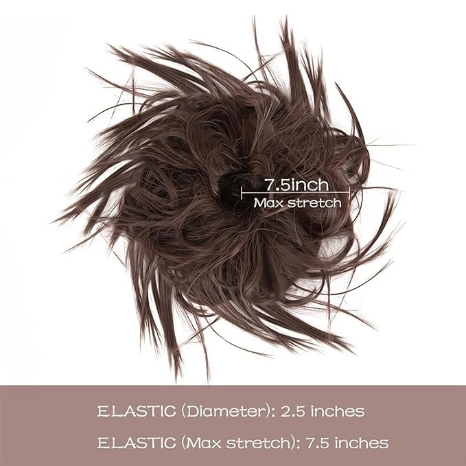 Hair Accessories Synthetic Bun Ponytail Hair Extensions Headband Messy Bun with Elastic Rubber Band Ponytail Wig Hair Bun for Women Hair Pieces For Women(4#)