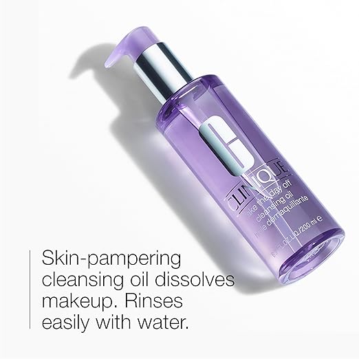 Clinique Take The Day Off Cleansing Oil Makeup Remover | Dissolves Makeup + Sunscreen | For All Skin Types 6.7 Fl Oz