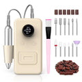 COPPA Portable Nail Drill NDK106 Electric Nail Drill Professional Kit with 12 Bits 31 Sanding Bands 45000RPM Rechargeable Nail Drills Machine for Acrylic Nails Gel Polishing Removing Home &amp Sal