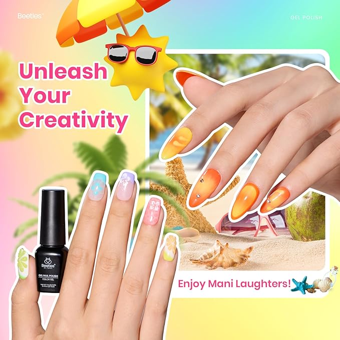 beetles Gel Polish Set - 36 Colors Neon Gel Nail Polish Pink Red Green Blue Yellow Nail Polish with 4Pcs Base Top Coat Soak off Colorful Holidays Collection UV Christmas Gifts for Women
