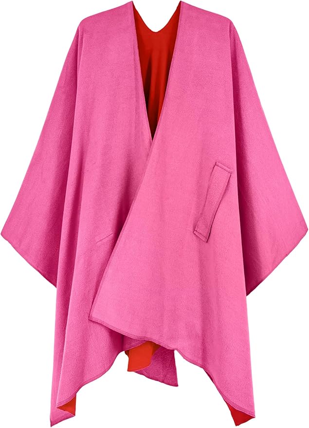 Moss Rose Women's Shawl Wrap Poncho Ruana Cape Open Front Cardigan Shawls for Fall Winter