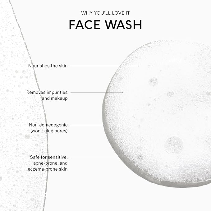 SEEN Face Wash Fragrance Free -Non-Comedogenic &amp Non-Irritating Face Cleanser - Dermatologist-Developed - Safe for Sensitive Eczema &amp Acne Prone Skin