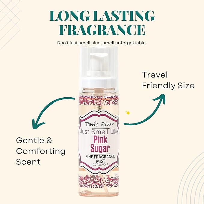 Infinix Fine Fragrance Body Mist Set ? Baby Powder &amp Pink Sugar ? 2 fl oz Each ? Pack of 2 Travel-Size Soft &amp Long-Lasting Scented Spray for Women &amp Men ? Daily Use Unisex Perfume