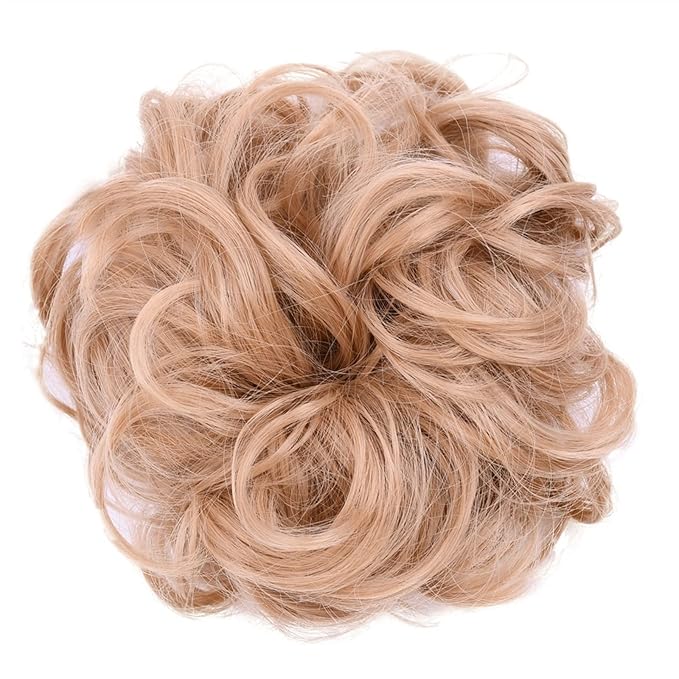 EARSHOT Hair Buns Hair Piece 1 Pack Synthetic Donut Bun Messy Bun Hair Slices Curly Wavy Headbands Women Bun Wig Synthetic Wig Hair Extensions Hair Accessories For Girls (Color : 18)