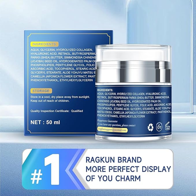Retinol Cream for Face Collagen Neck Creams for Tightening and Firming Anti Aging Day &amp Night Facial Moisturizer for Women &amp Men Instant Face Lift Wrinkle Cream 1.7 fl. oz with Vitamin C Se