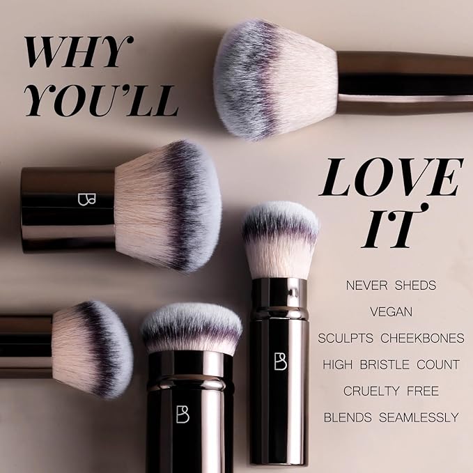 Professional Makeup Brushes BS-MALL With Travel Case - Kabuki Brush Eyeshadow Brush Concealer Brush Blush Brush Bronzer &amp Foundation Brush 20 Pcs Labeled Daily Use &amp Versatile Occasions