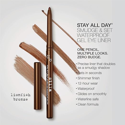 stila Stay All Day® Smudge &amp Set Waterproof Gel Liner | Long-Wear Gel Eyeliner Pencil for Tightlining Waterline &amp Smoky Eye Looks | 12-Hour Wear No Budge &amp Fade-Proof