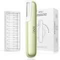 BNU Dermaplane Razor for Women Face Razor for Women with 10 Replaceable Blades - Face Exfoliation Razor - Body Peach Fuzz Removal - Eyebrow Shaper - Sonic Edge Technology Dermaplaning Tool - Green