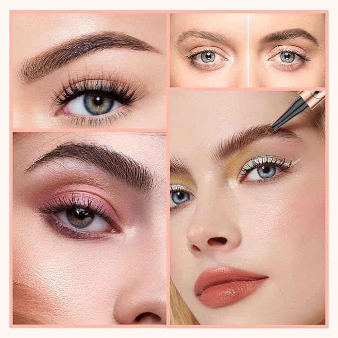 Microblading Eyebrow Pencil 2025 Upgraded 3D Waterproof Eyebrow Pen Fine Tip Long Lasting Brow Pen for Natural Brows Eye Brow Pencils for Women (Red Brown)